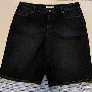 Cold water creek dark blue denim shorts